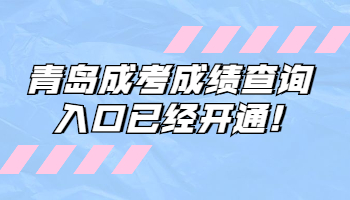 青島成考成績查詢
